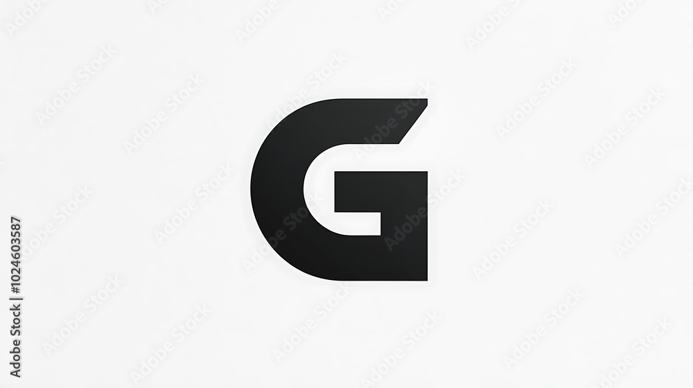 Bold Black Letter G Isolated on White Background Bold Black Letter G Isolated on White Background