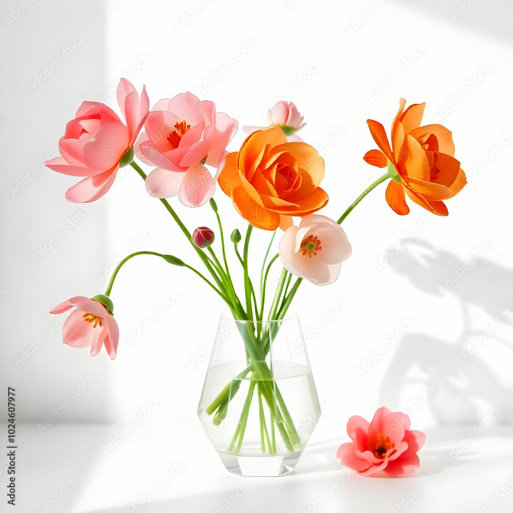 A beautiful glass flower bouquet featuring delicate, A beautiful glass flower bouquet featuring delicate,