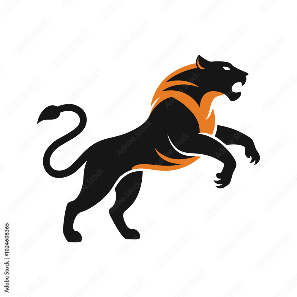 Fierce Roaring Tiger Vector Illustration - Black and White Wild Animal Design for Logos and Art Fierce Roaring Tiger Vector Illustration - Black and White Wild Animal Design for Logos and Art