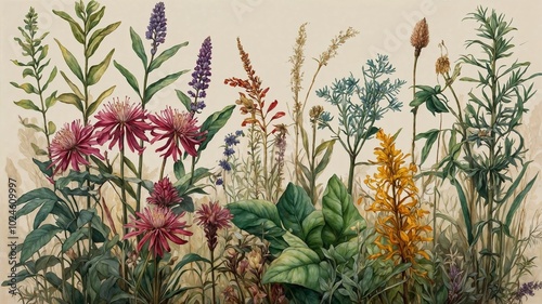 grass and flowers