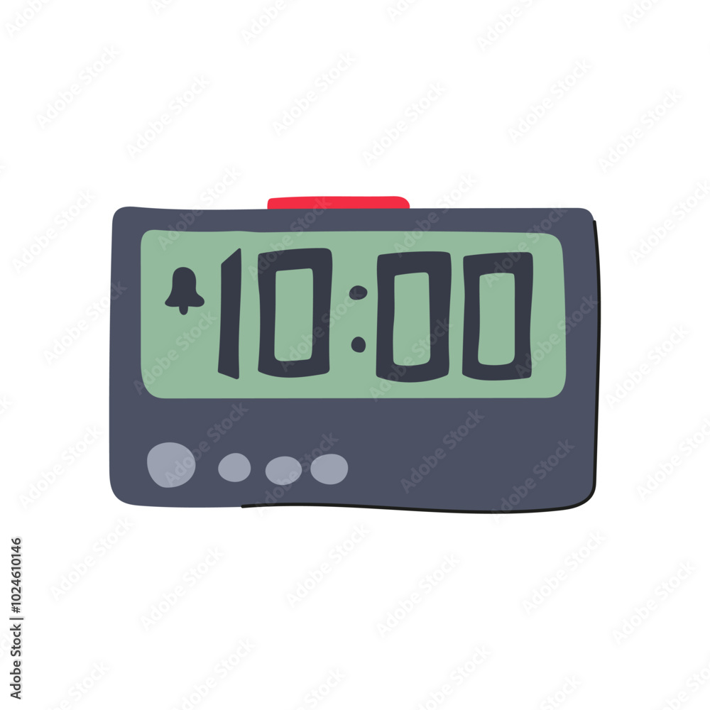 timer travel alarm clock cartoon. display led, quartz silent, durable multifunction timer travel alarm clock sign. isolated symbol vector illustration timer travel alarm clock cartoon. display led, quartz silent, durable multifunction timer travel alarm clock sign. isolated symbol vector illustration