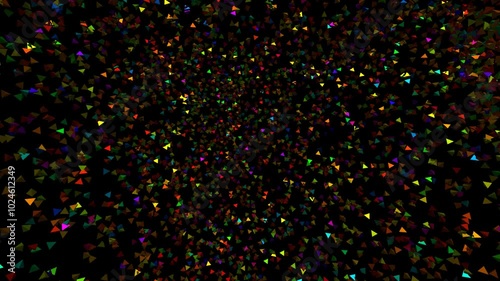 Wallpaper Mural 4K Animation of Shiny Triangle Sets on Black Screen Background Torontodigital.ca