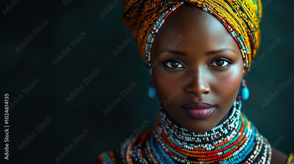 Fototapeta premium Kenyan Woman in Traditional Accessories