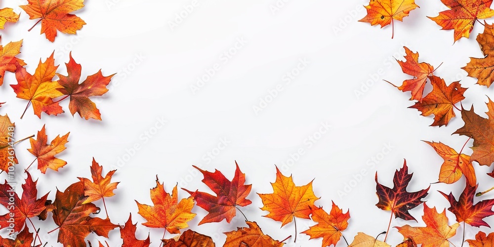 autumn leaves on white background autumn leaves on white background