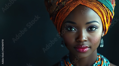 Malawian Woman in Traditional Attire photo