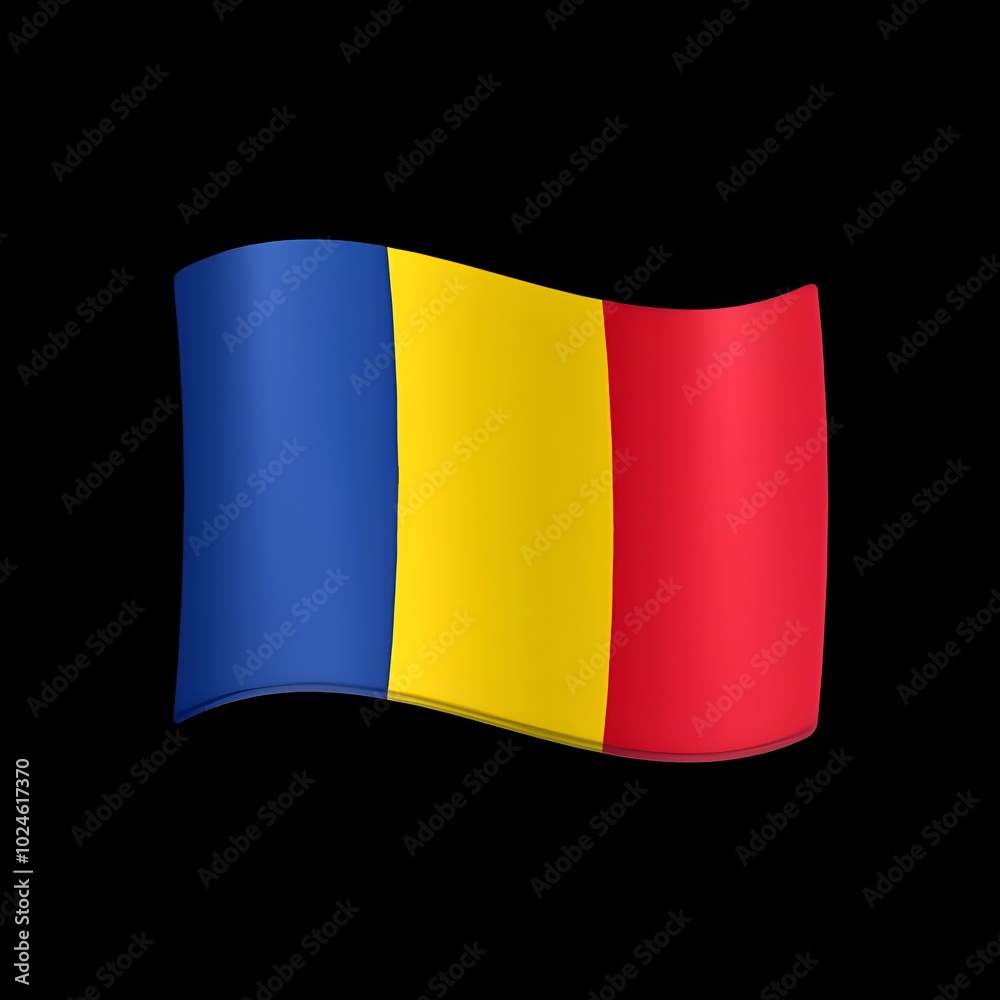 Fototapeta premium Flag of Romania: A Symbol of National Pride