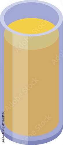Refreshing and healthy beverage served in a tall glass with a blue rim