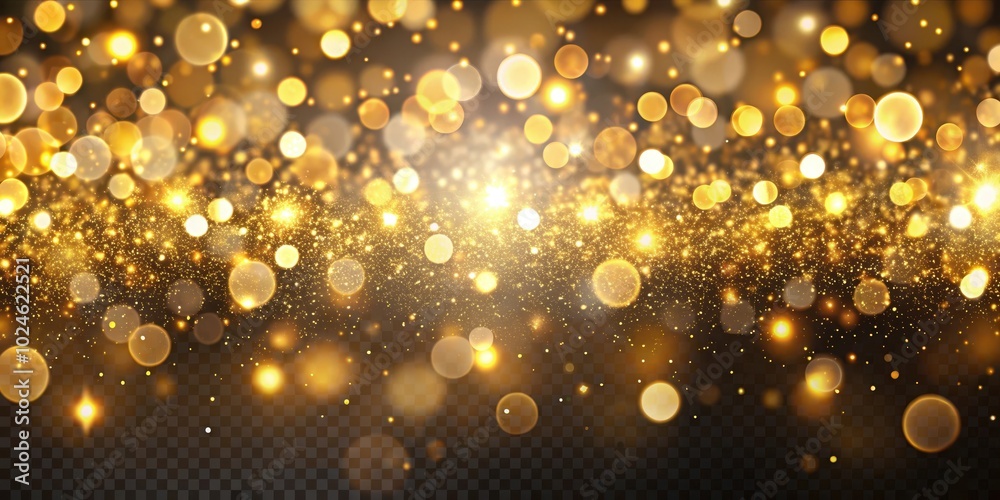 A sparkling, golden bokeh effect with shimmering light particles and soft, blurry orbs. A sparkling, golden bokeh effect with shimmering light particles and soft, blurry orbs.