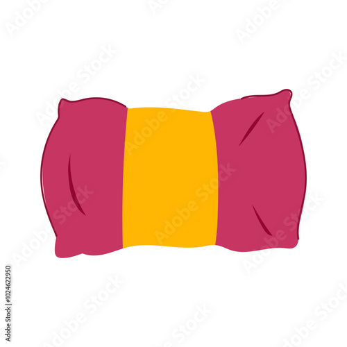 compact travel pillow cartoon. lightweight versatile, adjustable washable, breathable cozy compact travel pillow sign. isolated symbol vector illustration
