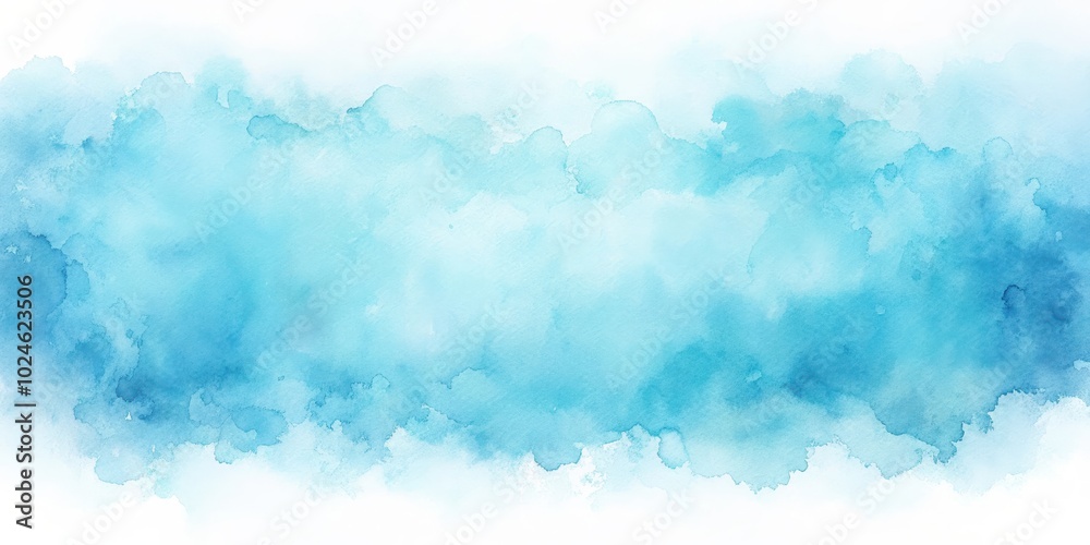 Abstract Light Blue Watercolor Background with a Soft Gradient and Textured Edges Abstract Light Blue Watercolor Background with a Soft Gradient and Textured Edges