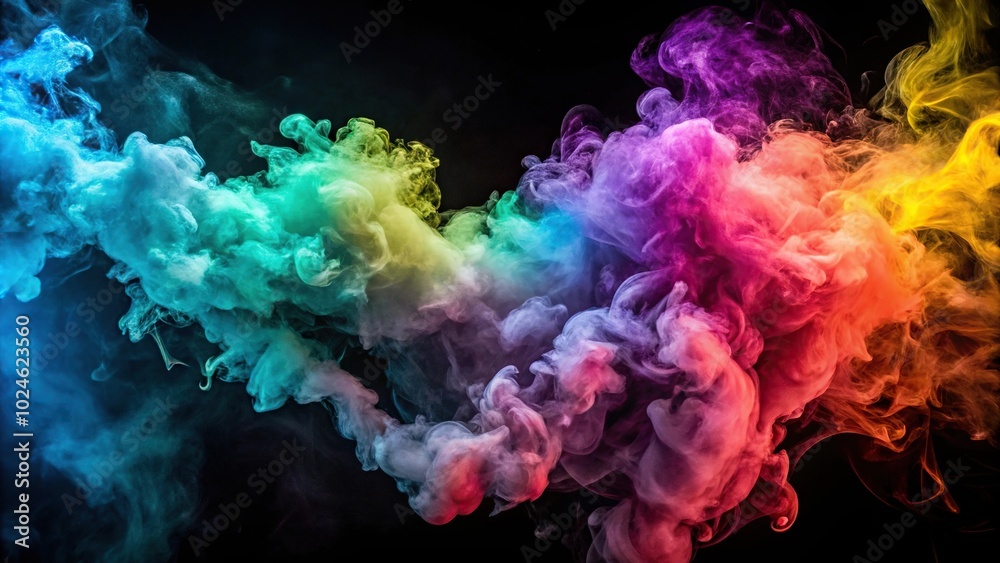 smoke lettering and colored powder creating contrast smoke lettering and colored powder creating contrast