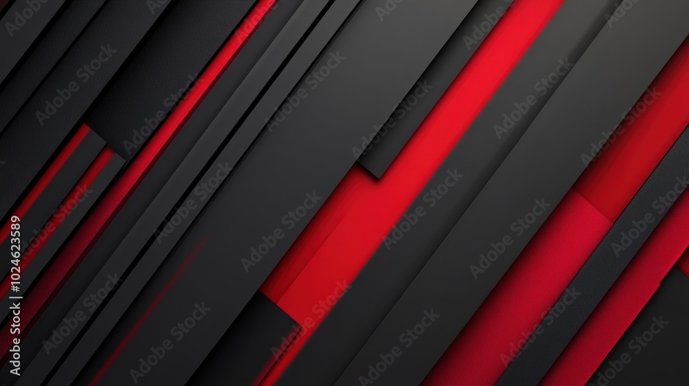 Fototapeta premium Abstract Red and Black Diagonal Stripes Background