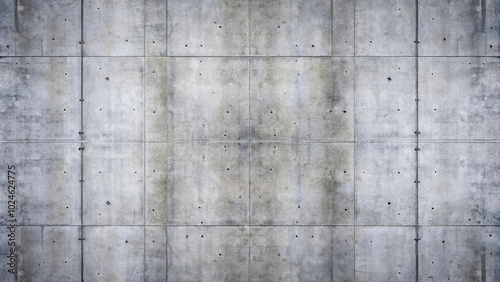 Smooth concrete wall texture with symmetrical pattern high angle