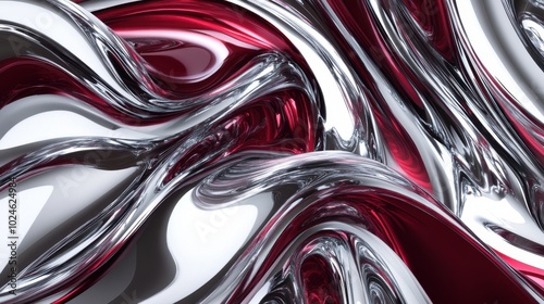 Vibrant Gradient Waves of Burgundy and Silver