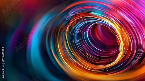 Vibrant Swirls of Colorful Light and Motion