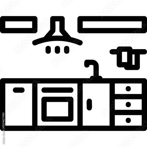 Simple vector icon kitchen