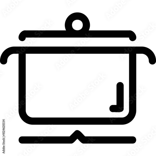 Simple vector icon cooking pan