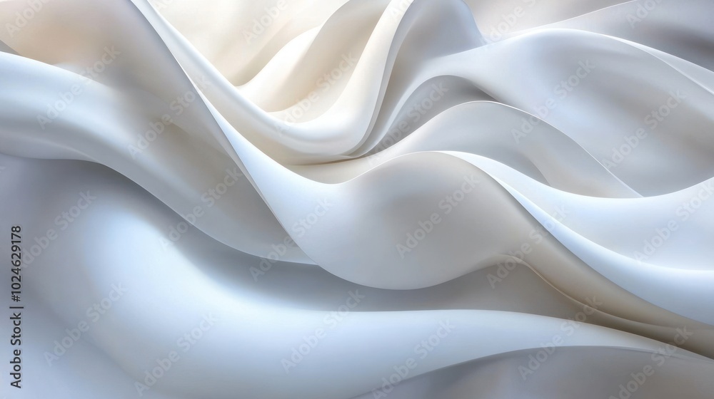 Soft, flowing fabric in shades of white, creating an elegant and serene visual texture. Soft, flowing fabric in shades of white, creating an elegant and serene visual texture.