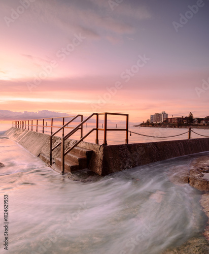 Sunrise at Cronulla ocean rockpool