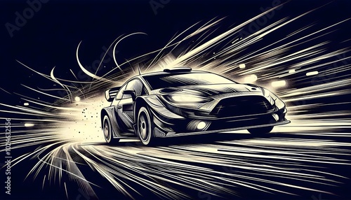 Sketch of a sports car	
