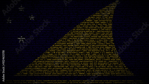 Binary code on flag of Tokelau. Program source code or Hacker concept on Tokelauan flag. Tokelau digital technology security, hacking or programming photo