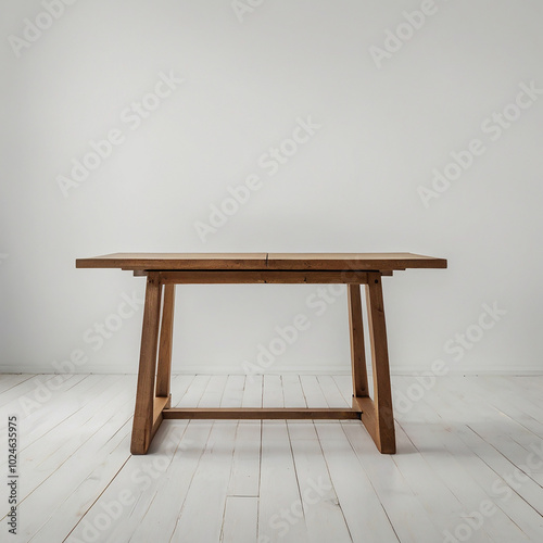 A table on white background