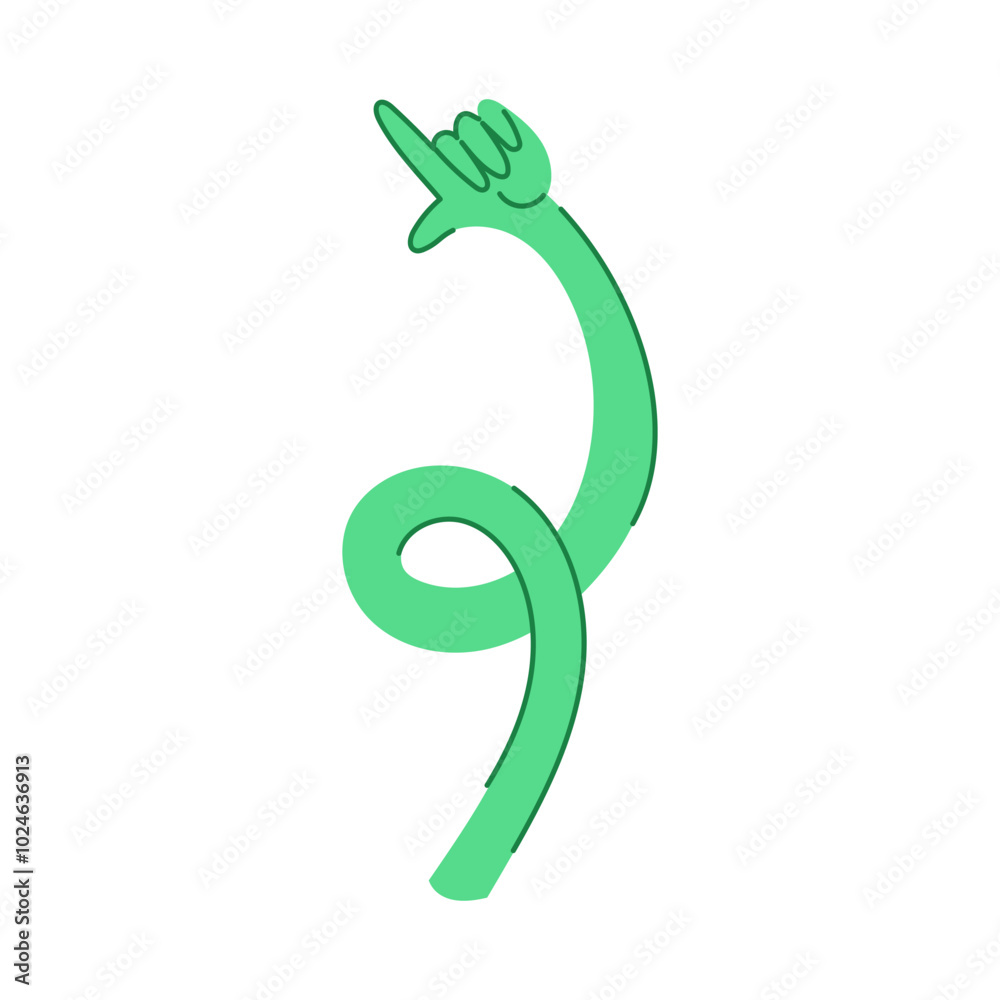 Obraz premium gesture twisted hands cartoon. expression movement, surreal abstract, form tension gesture twisted hands sign. isolated symbol vector illustration