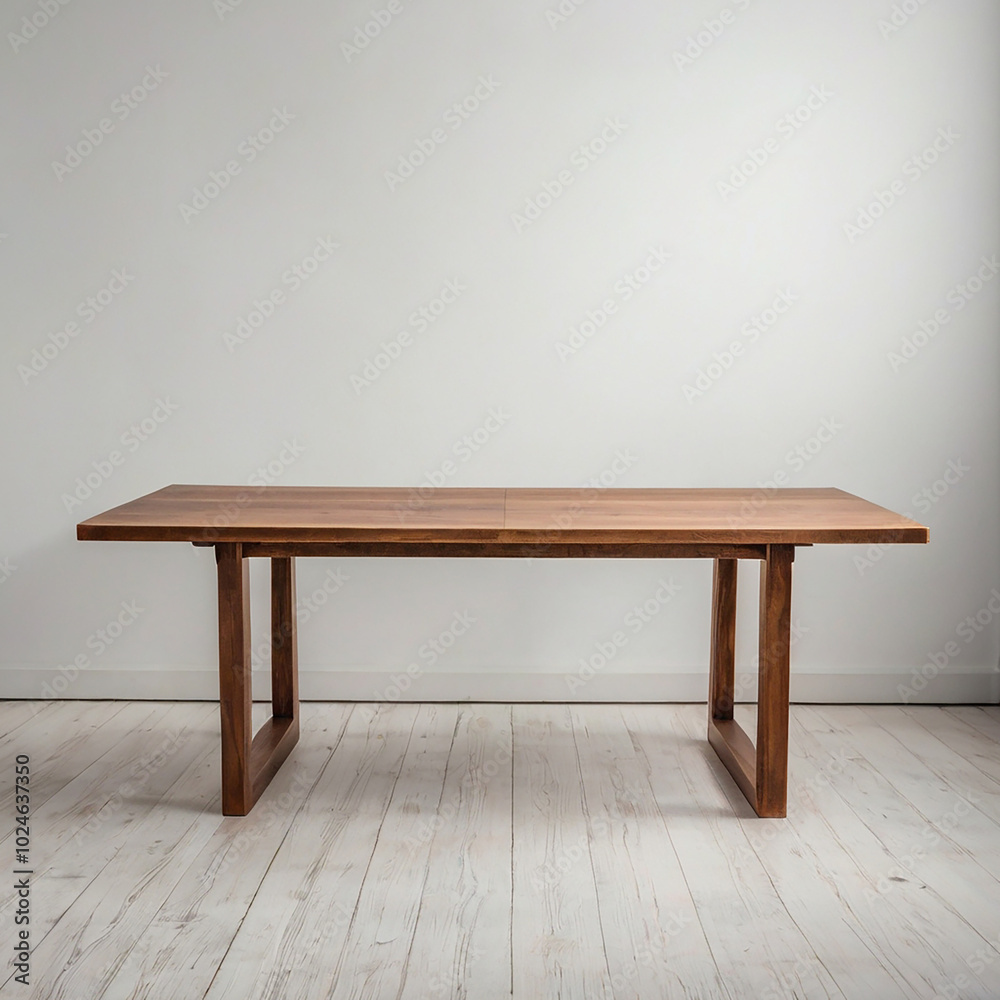 A table on white background