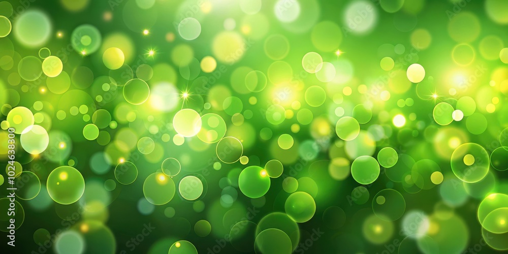 Abstract Green Bokeh Background with Soft Light and Circular Shapes Abstract Green Bokeh Background with Soft Light and Circular Shapes