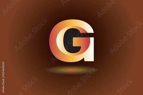 Letter g gradient logo design. 3d g letter logo