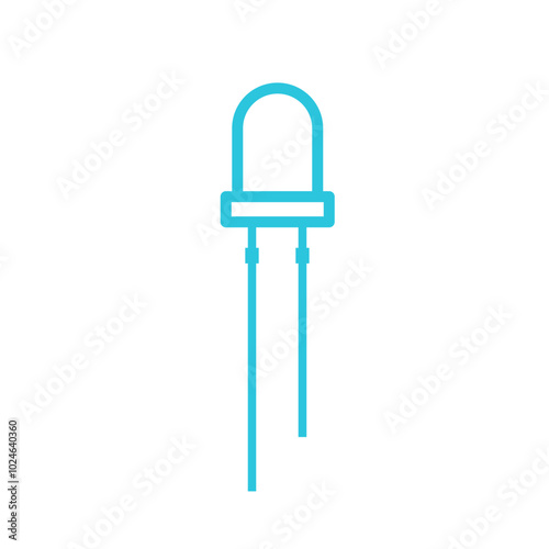 Led light icon. Isolated on white background. From blue icon set.