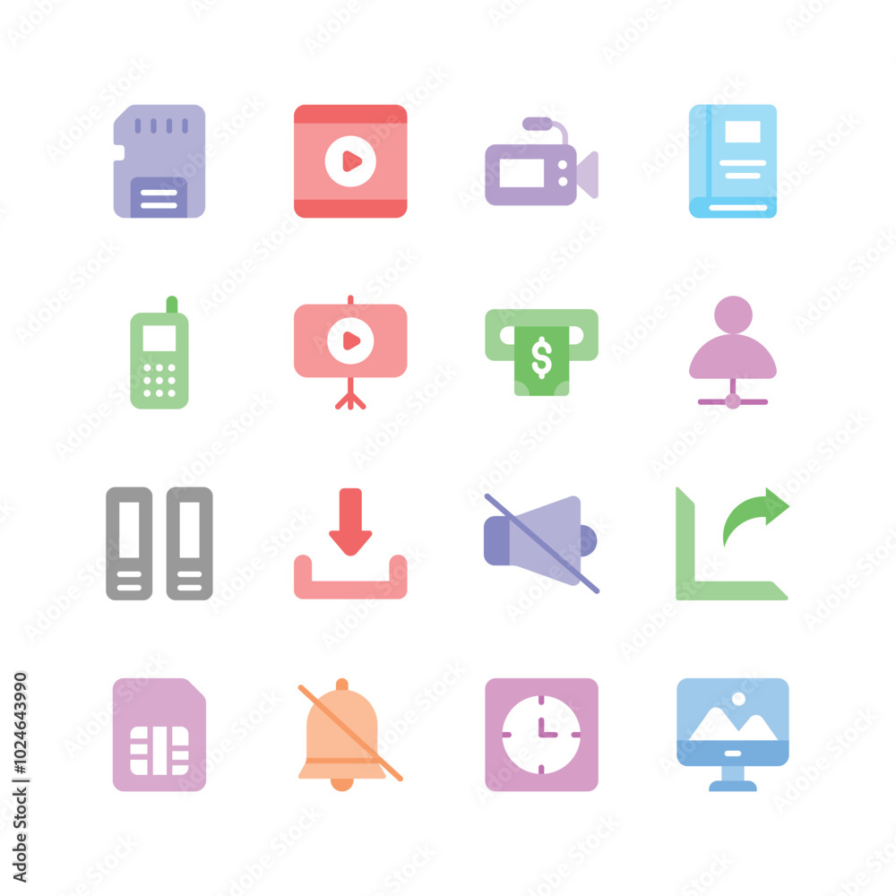 Get this amazing network and communication icons set in modern style Get this amazing network and communication icons set in modern style
