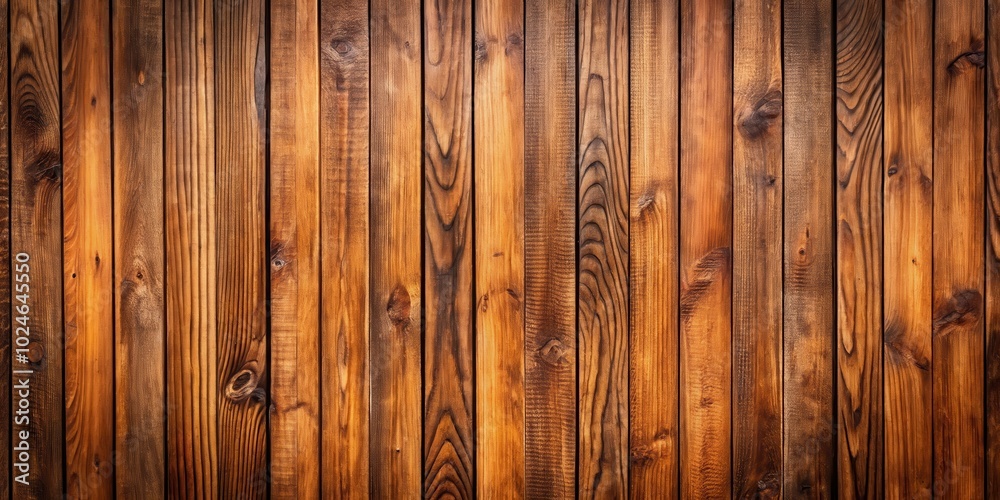 Naklejka premium A rustic wood plank background with a weathered and aged appearance, ideal for creating a warm and inviting atmosphere.