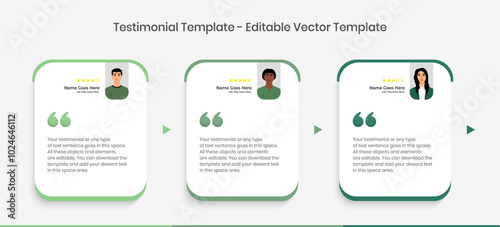Creative Testimonial Editable Vector template, Empty speech bubbles, What our Clients Say, Quote, Review, Feedback, Infographic Template, Label, editable text box layout design, recommendation note