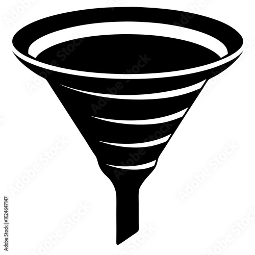 Funnel Silhouette vector illustration