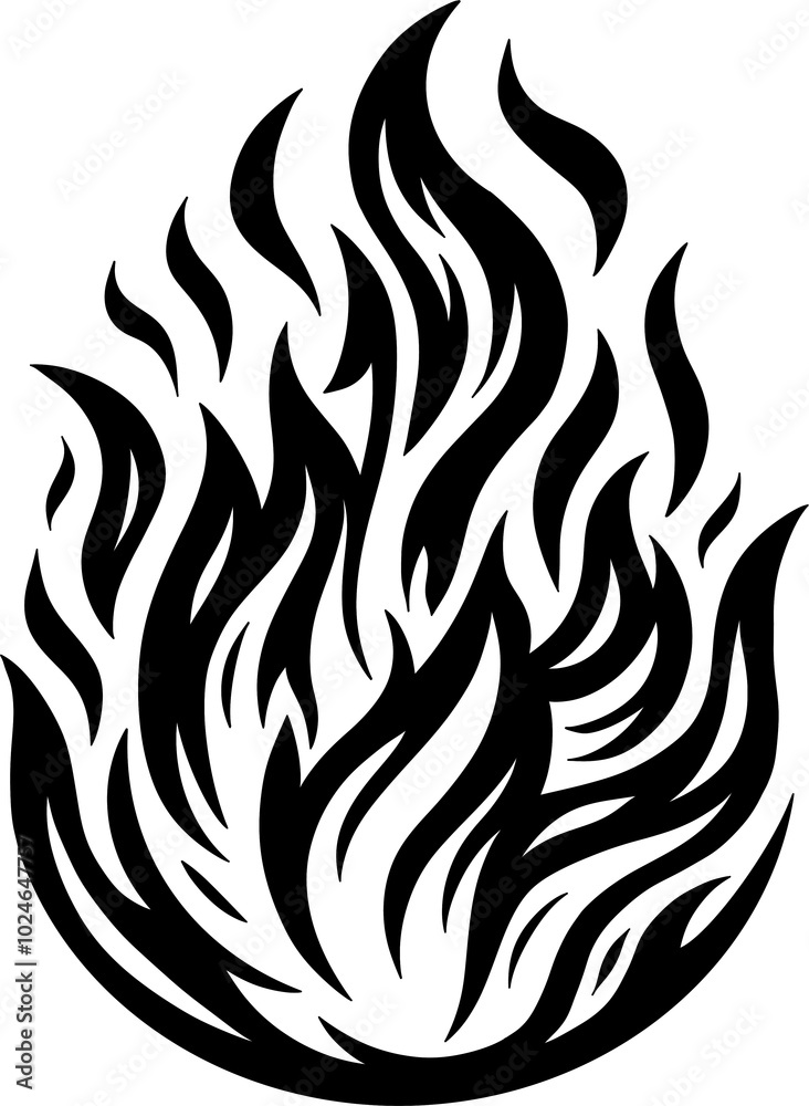 flames on white flames on white