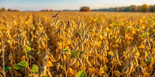 Soybean crop suffering from drought