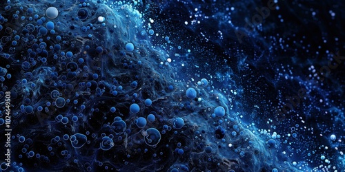 Deep Ocean Dreams. Abstract blue and black background with intricate details wallpaper photo