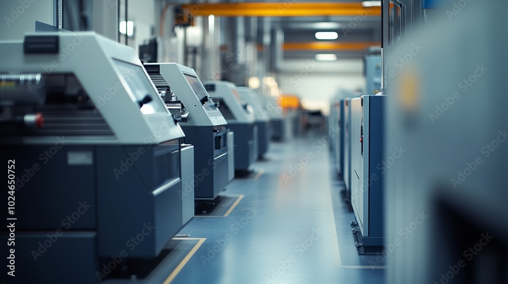 Industrial Machinery in a Modern Factory Industrial Machinery in a Modern Factory