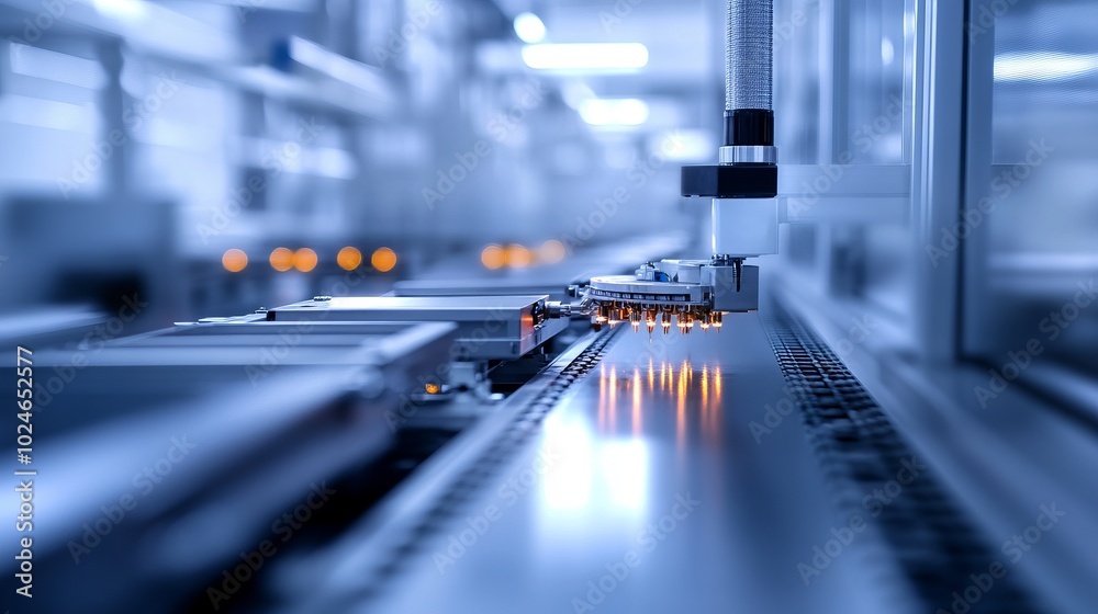 Automated Production Line in a Modern Factory Automated Production Line in a Modern Factory