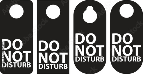 Do not disturb tag black color