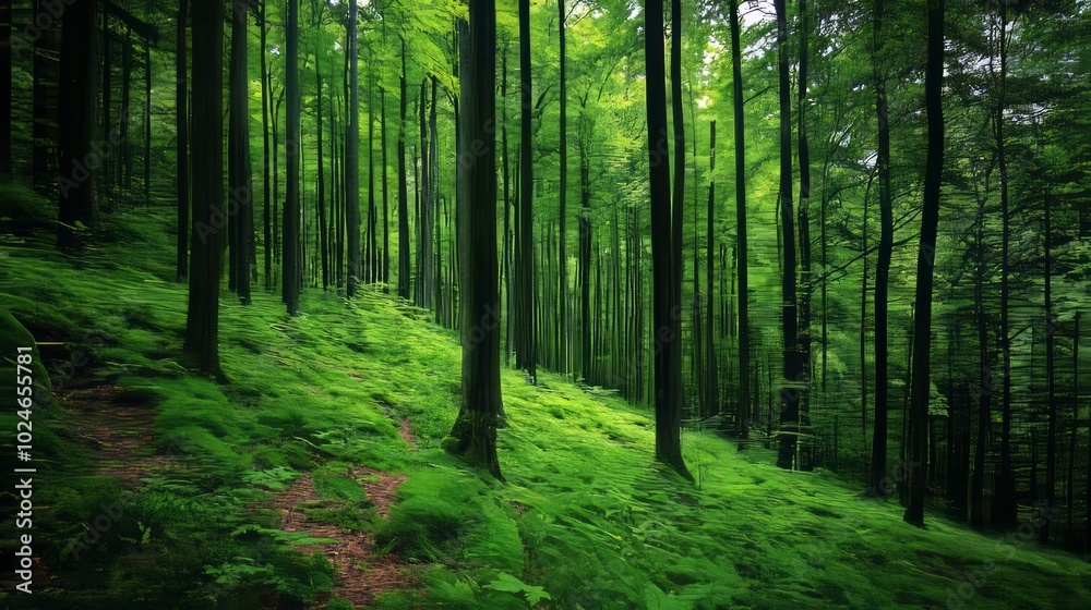 Naklejka premium Green woods in Germany's Black Forest