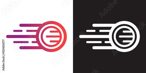 Comet meteor logo vector icon illustration design