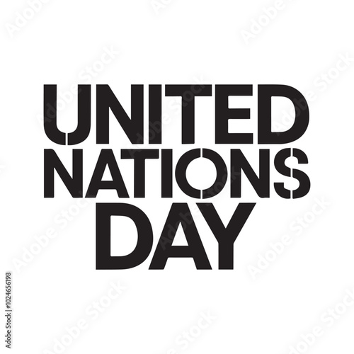 United nations day silhouette vector art illustration