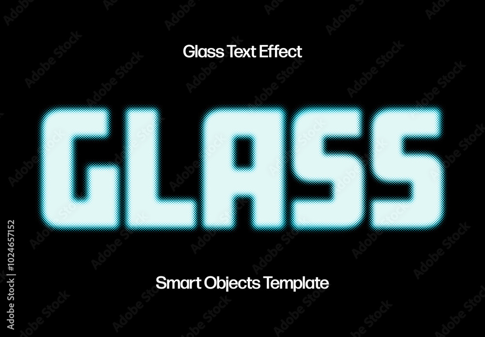 Blurry Glass Text Effect Mockup Stock Template | Adobe Stock