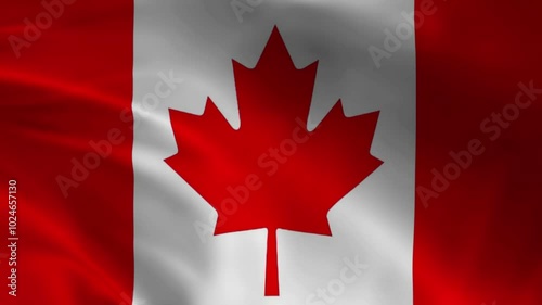 canadian flag waving