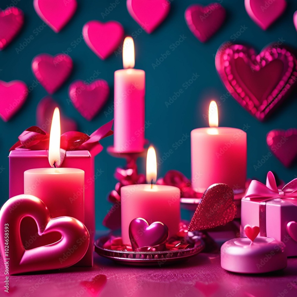 candle and heart