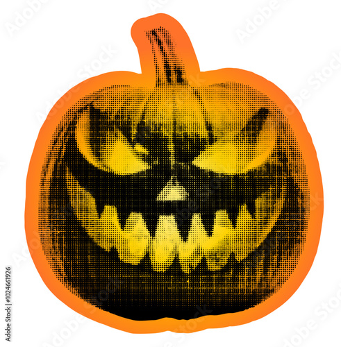 Bad pumpkin isolatet background vector