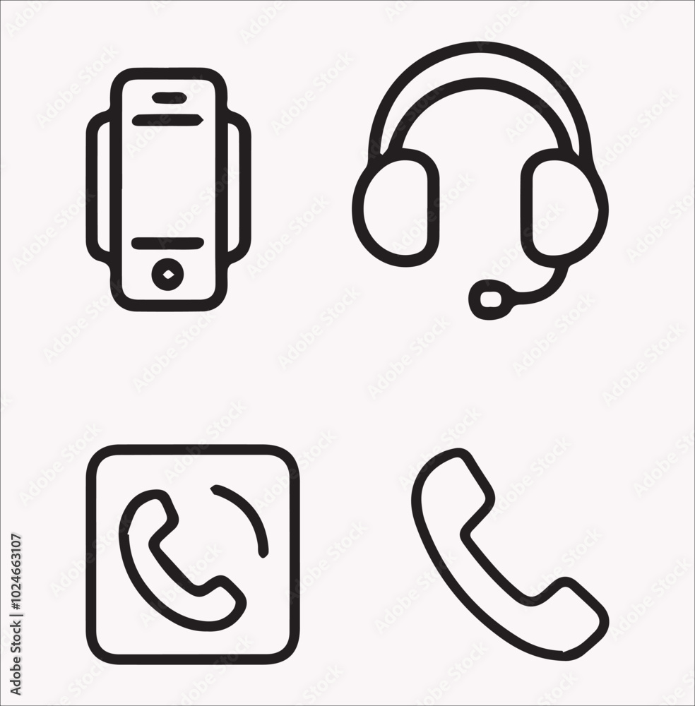 Contact icons set vector illustration on a white background Contact icons set vector illustration on a white background