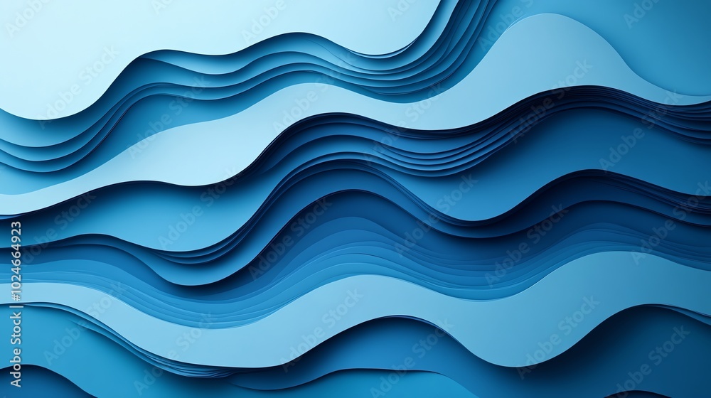 Fototapeta premium Abstract paper cut lines with sharp angles and soft curves, layered for depth and texture, paper cut lines, abstract minimalist design